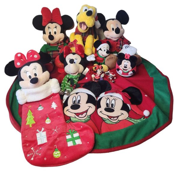 Disney Holiday Disney Store Christmas Mickey Minnie Pluto Plush